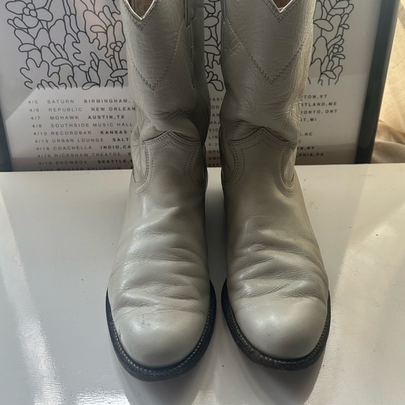 Justin Leather Cowboy Boots - Picture 3 of 6